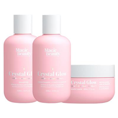 Kit Magic Beauty Crystal Glow - Shampoo 250ml e Condicionador  250ml e Máscara 200g