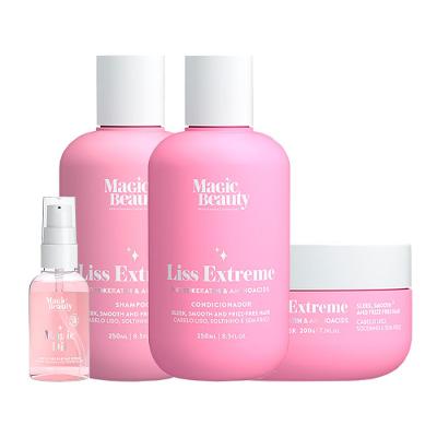 Kit Magic Beauty Liss Extreme - Shampoo 250ml e Cond. 250ml e Máscara 200g e Sérum Magic Oil 60ml