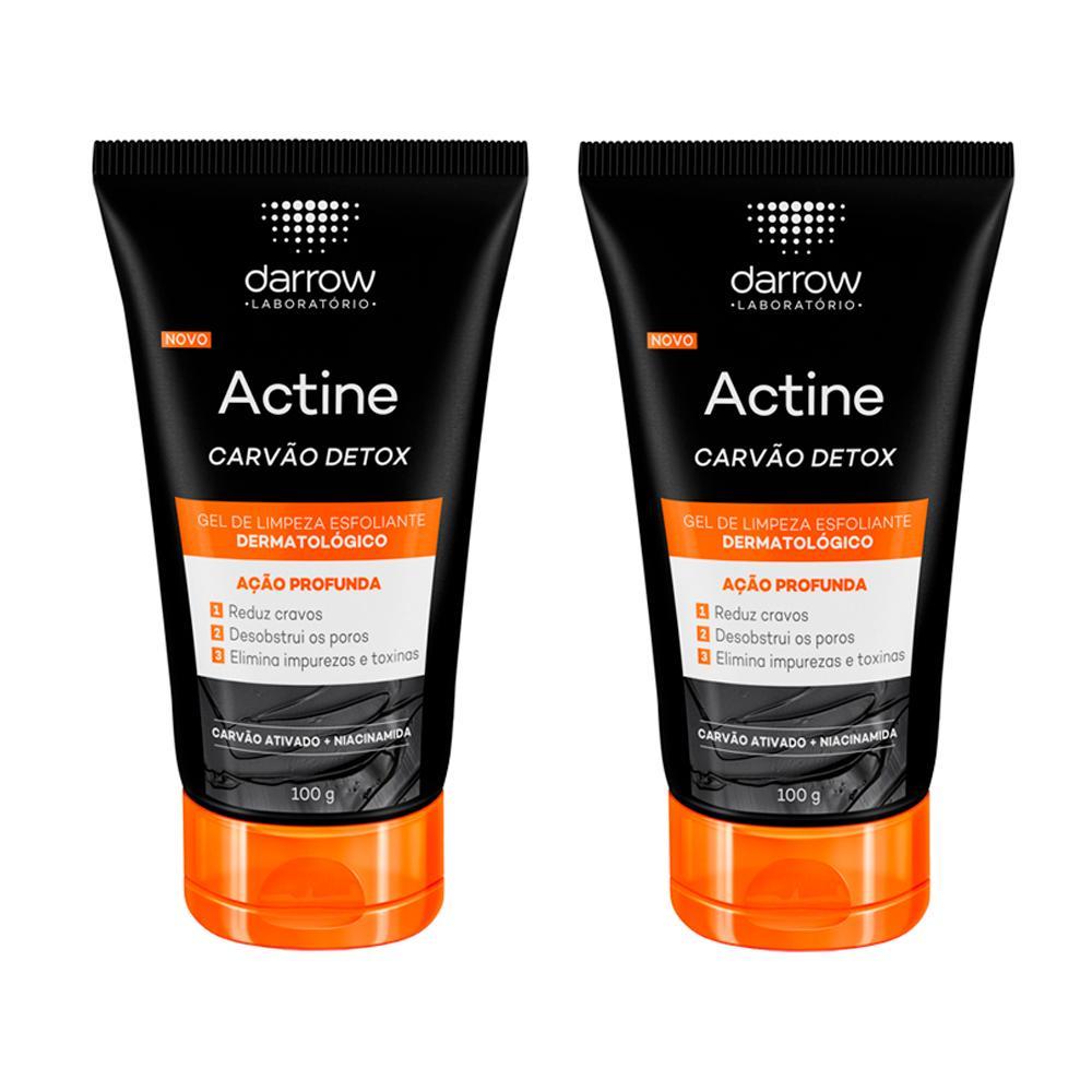 Kit Darrow Actine Carvão Detox – 2 Gel De Limpeza Esfoliante 100g - 1