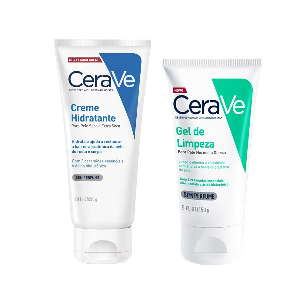 Kit Cerave - Creme Hidratante Corporal 200g + Gel Facial De Limpeza 150g - 1
