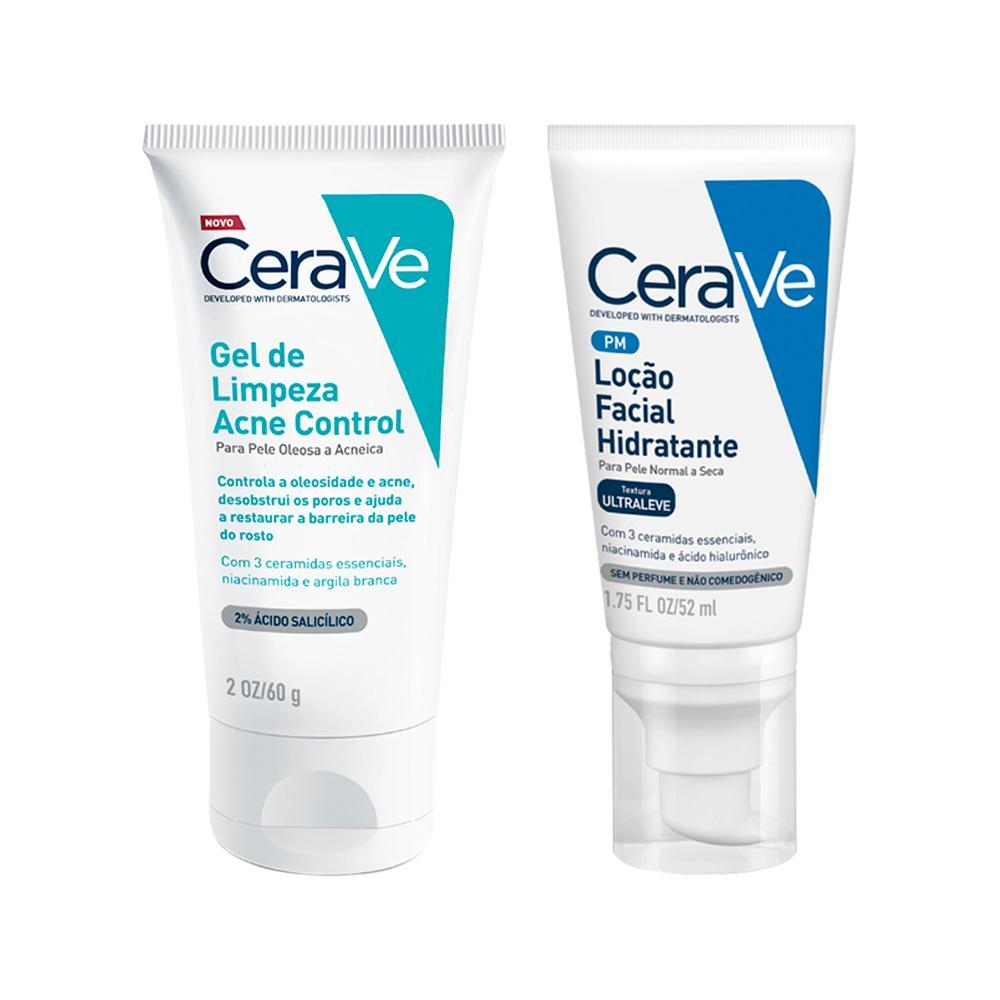 Kit Cerave - Acne Control Gel de Limpeza Facial 60g + Loção Hidratante Facial 52g - 1