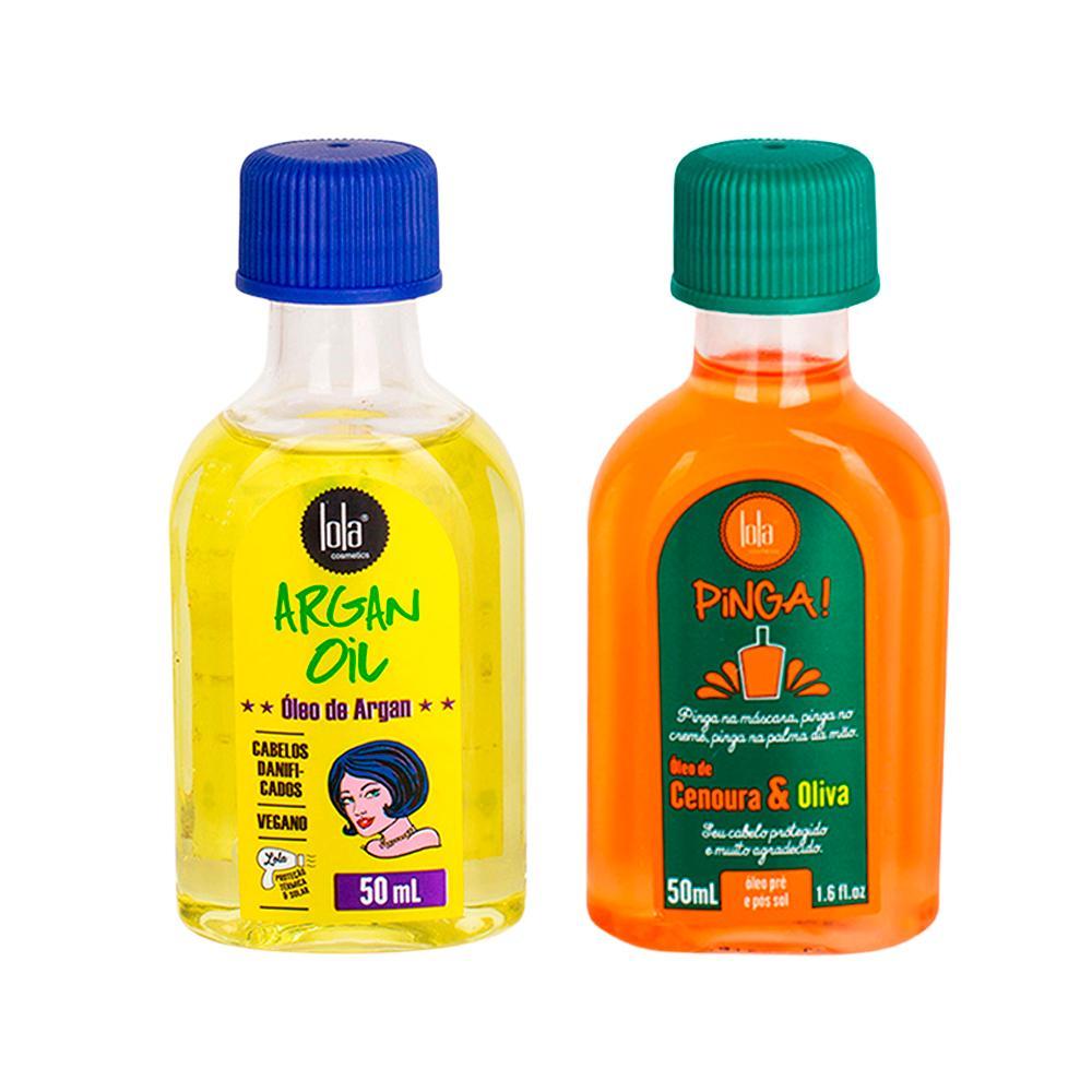 Kit Lola From Rio - Leave-In Argan Oil 50ml + Óleo  Pinga! Cenoura & Oliva  50ml - 1