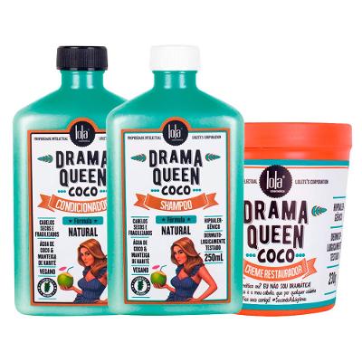Kit Lola From Rio Drama Queen Coco - Shampoo 250ml + Condicionador 250ml + Máscara 230g