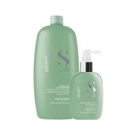 Kit Alfaparf Milano Professional Semi Di Lino Scalp Profissional - Shampoo e Tônico - 1