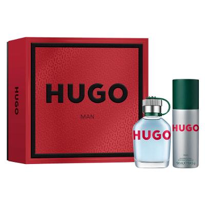 Kit Hugo Boss Coffret Hugo Man Edt  Perfume Masculino 75Ml + Desodorante 150Ml Caixa Verm