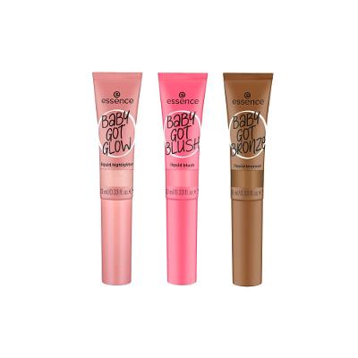 Kit Essence Baby Got Blush 10 Pinkalicious + Iluminador Glow 20 Rose and Shine + Bronze Bronzer 20 Sunkissed Sweety