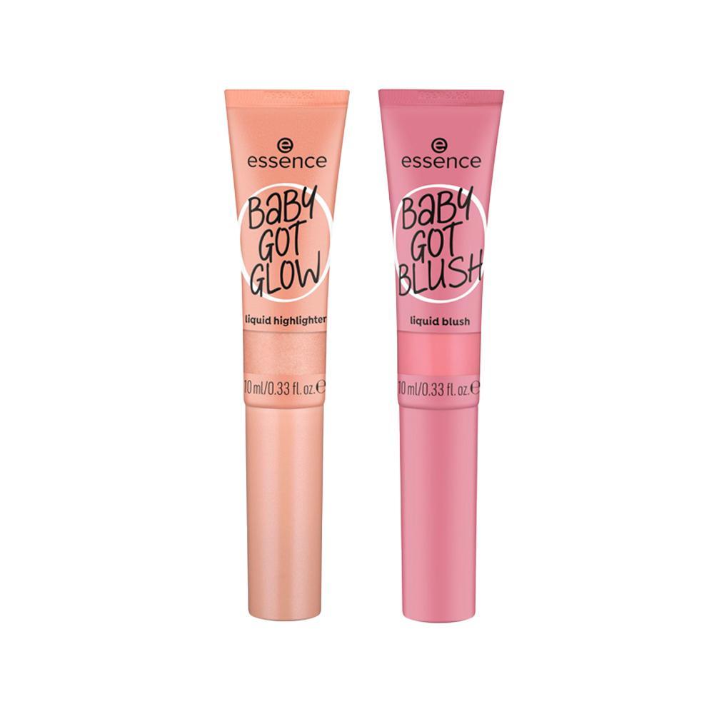 Kit Essence Blush Líquido Baby Got Blush 30 Dusty Rose 10ml + Iluminador Líquido Baby Got Glow 30 Breezy Bronze 10ml - 1