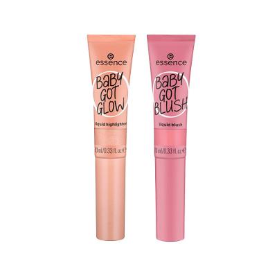 Kit Essence Blush Líquido Baby Got Blush 30 Dusty Rose 10ml + Iluminador Líquido Baby Got Glow 30 Breezy Bronze 10ml