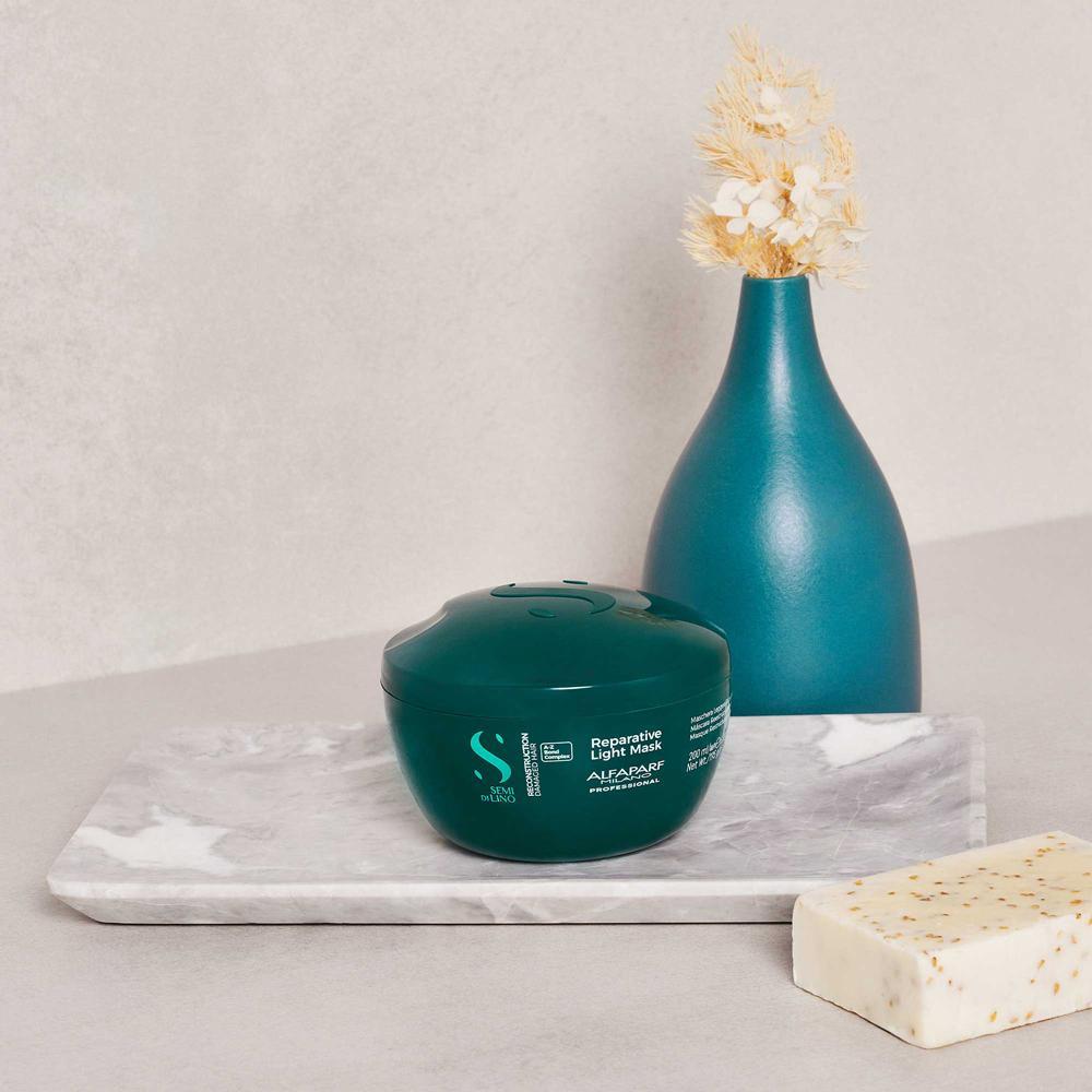 Alfaparf Milano Professional Semi di Lino Reparative Cabelos Finos Máscara 200ml - 4
