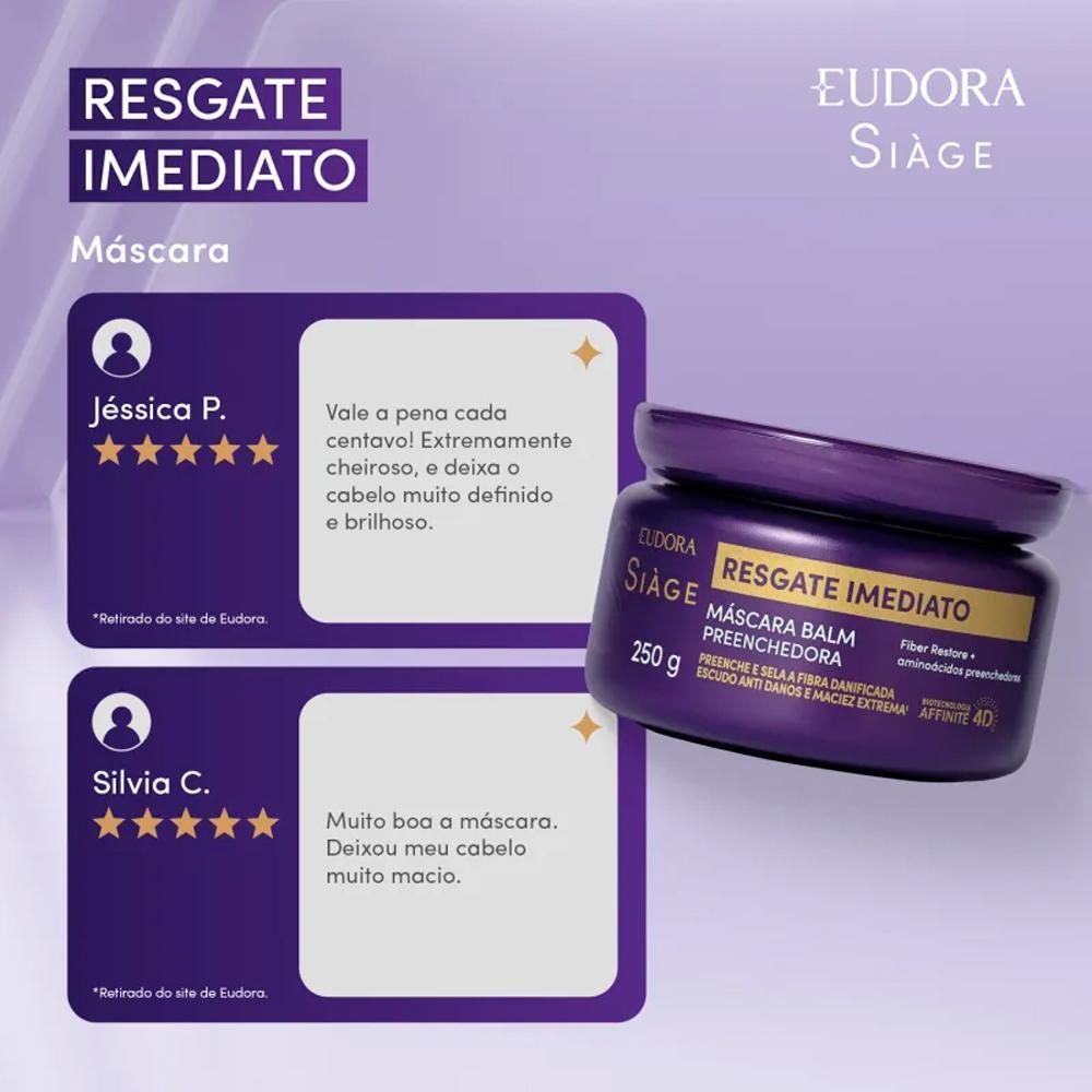 Eudora Siàge Resgate Imediato Balm Preenchedora Máscara 250G - 4