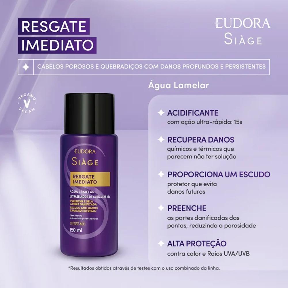 Eudora Siàge Acidificante Resgate Imediato Água Lamelar 150ml - 2