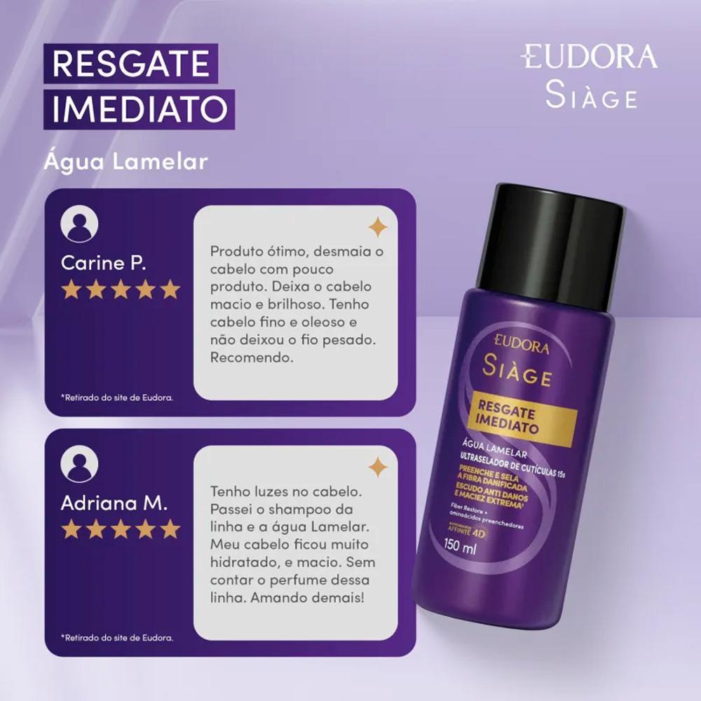 Eudora Siàge Acidificante Resgate Imediato Água Lamelar 150ml - 4
