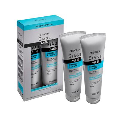 Kit Eudora Siàge Combate À Caspa Men Shampoo 250ml - 2 Unidades