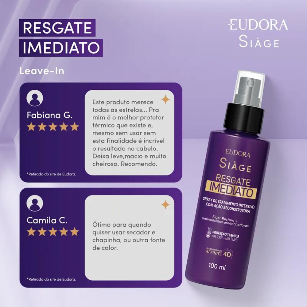 EUDORA SIÀGE RESGATE IMEDIATO LEAVE-IN 100ML - 4