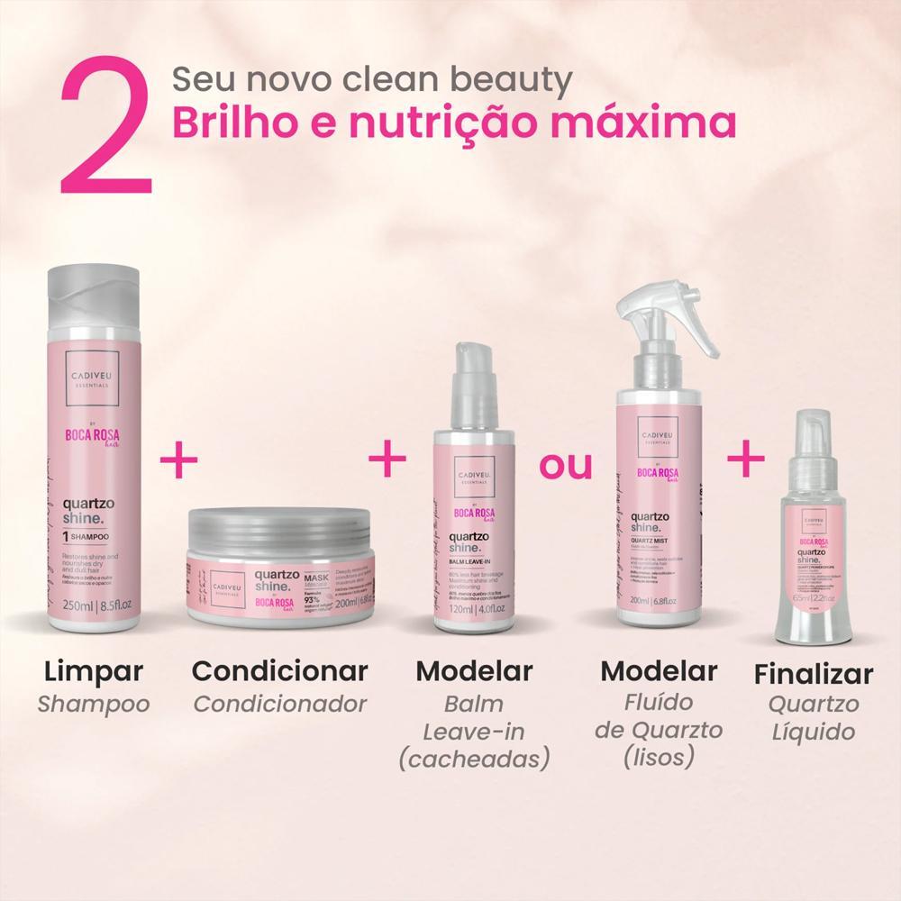 Cadiveu Essentials Boca Rosa Quartzo Shine Máscara 200ml - 4