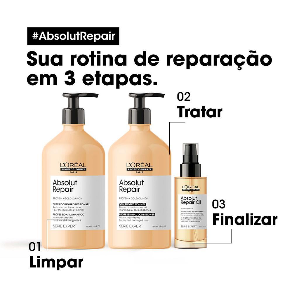 L'Oréal Professionnel Serie Expert Absolut Repair Golden Condicionador 750ml - 4