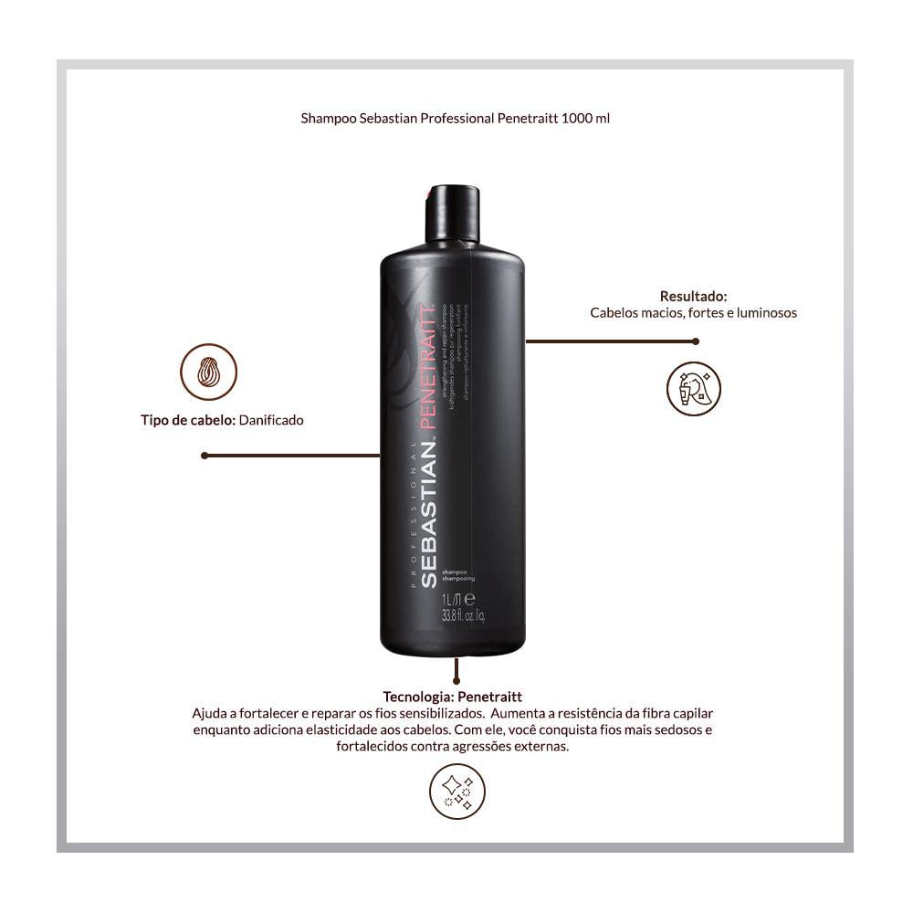 Sebastian Professional Penetraitt Shampoo 1000ml - 4