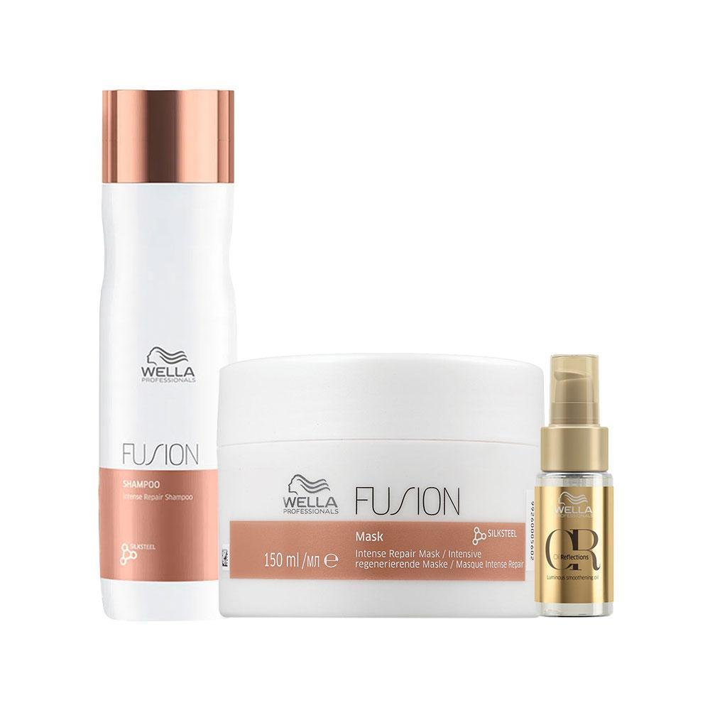 Kit Wella Professionals Fusion - Shampoo e Máscara e Óleo - 1