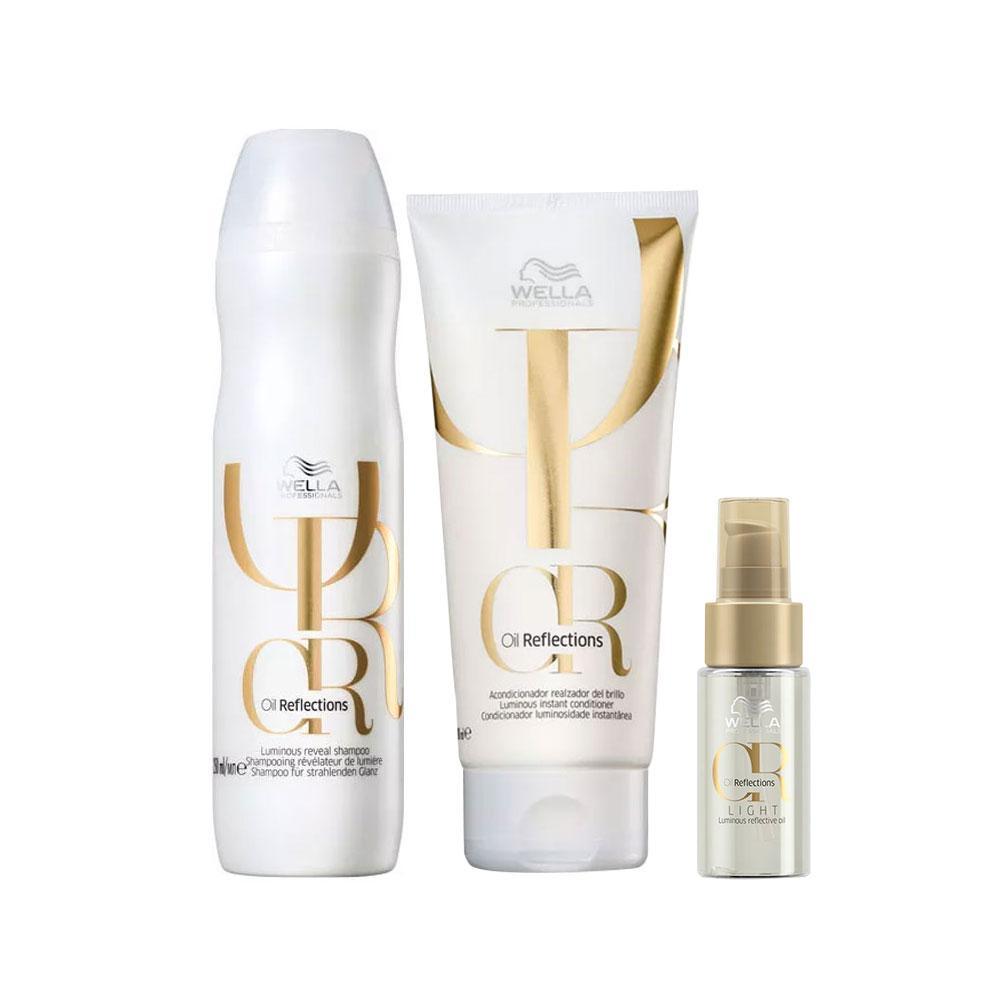 Kit Wella Oil Reflections - Shampoo e Condicionador e Óleo - 1