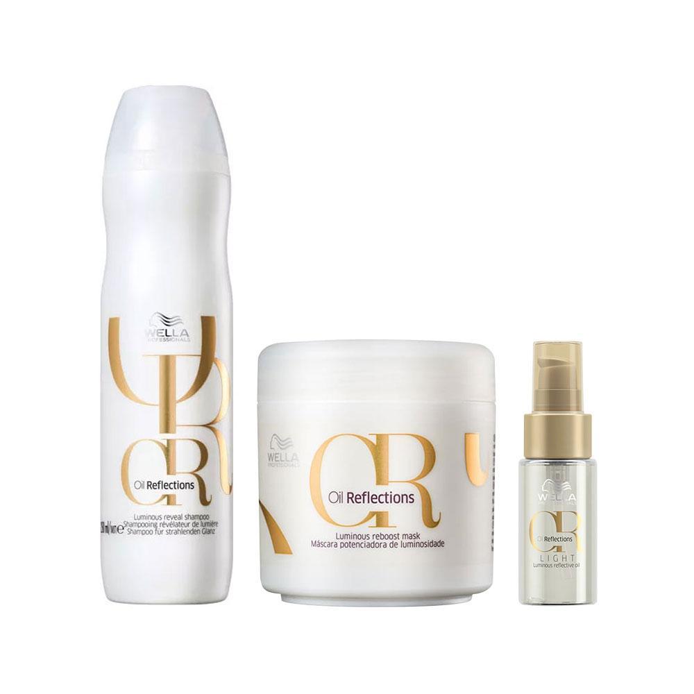 Kit Wella Oil Reflections - Shampoo e Máscara e Óleo 30ml - 1