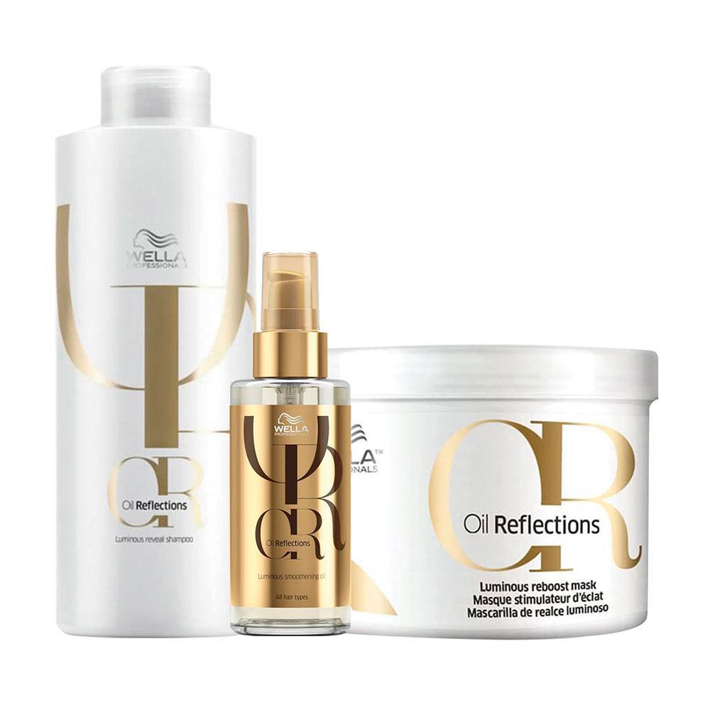 Kit Wella Oil Reflections - Shampoo e Máscara e Óleo 100ml - 1