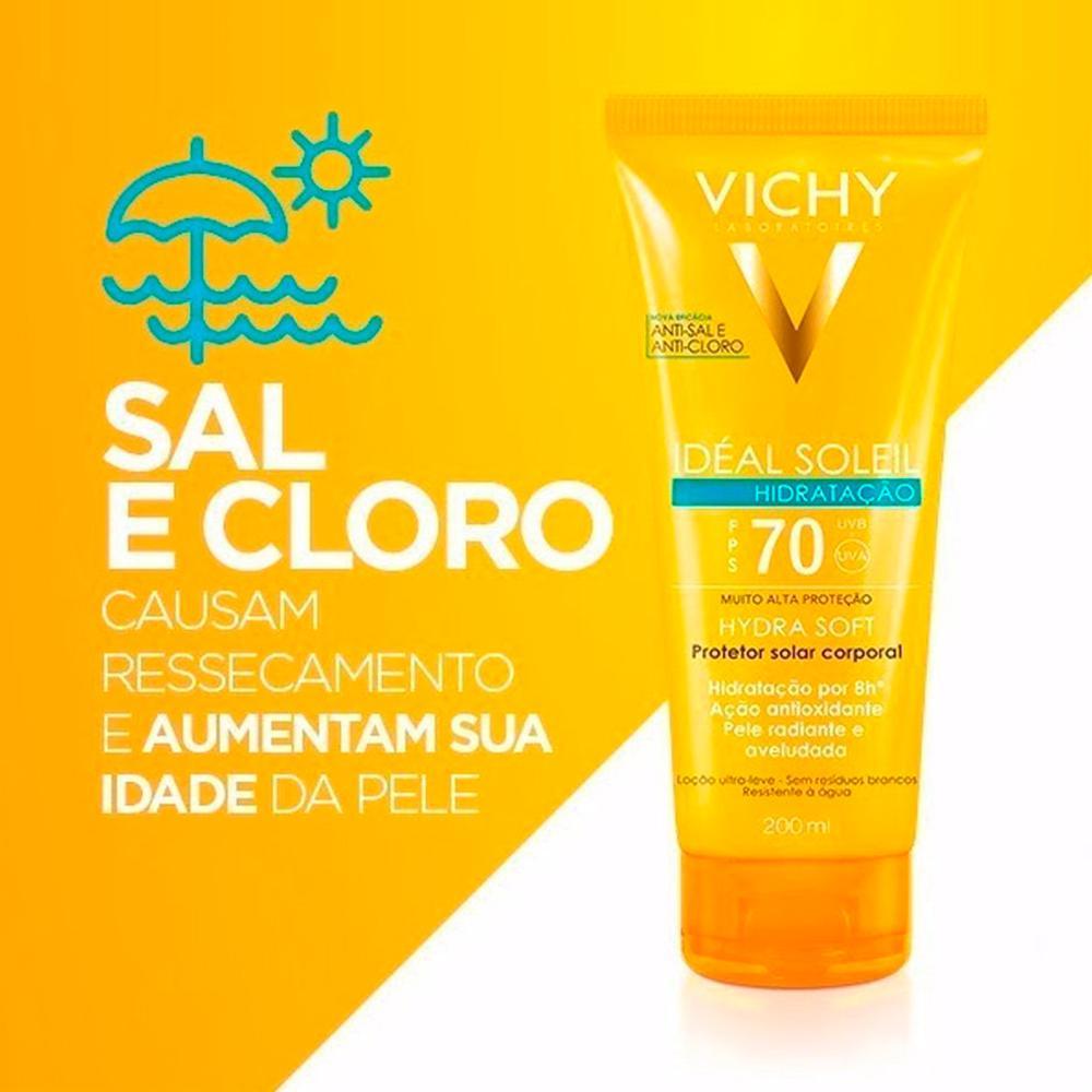 Vichy Idéal Soleil Protetor Solar Hydrasoft FPS70 200ml - 3