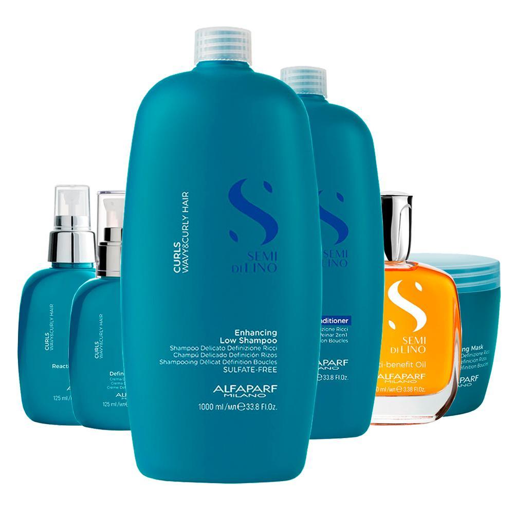 Kit Alfaparf Milano Professional Semi Di Lino Curls Profissional - 6 Produtos - 1