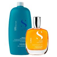 Kit Alfaparf Milano Professional Semi Di Lino Curls - Shampoo e Óleo - 1