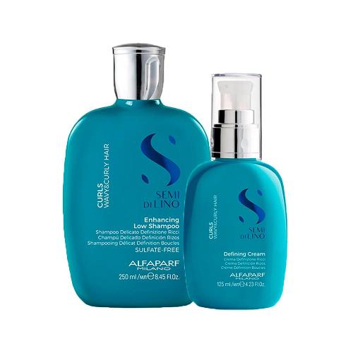 Kit Alfaparf Milano Professional Semi Di Lino Curls - Shampoo e Creme