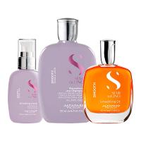 Kit Alfaparf Milano Professional Semi Di Lino Smooth Smoothing - Shampoo e Creme e Óleo - 1