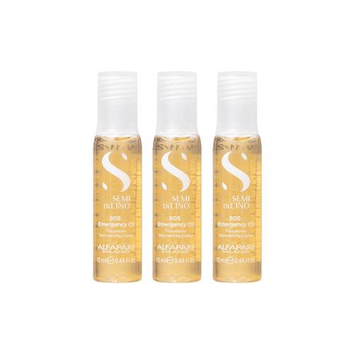 Kit Alfaparf Milano Professional Semi Di Lino Reconstruction Sos Oil Ampola 3x13ml