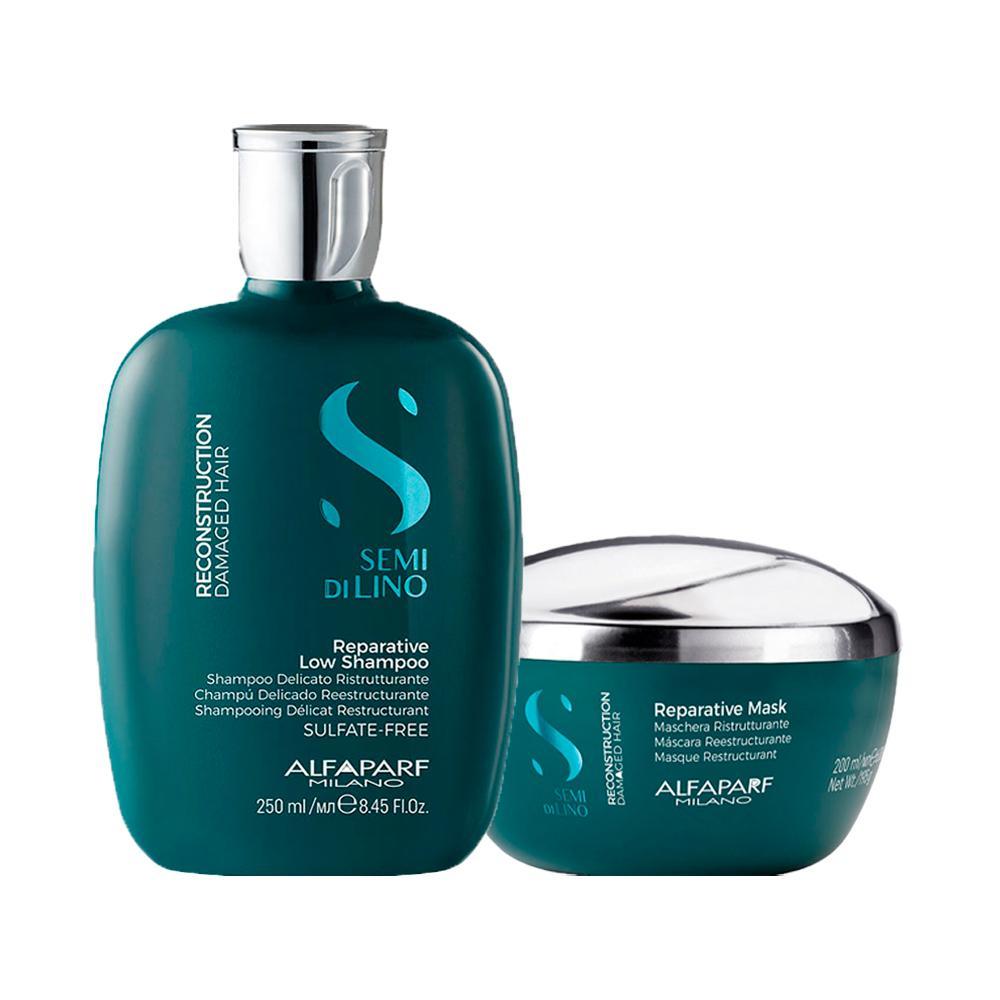 Kit Alfaparf Milano Professional Semi Di Lino Reconstruction - Shampoo e Máscara - 1