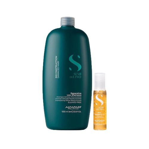 Kit Alfaparf Milano Professional Semi Di Lino Reconstruction Profissional - Shampoo e Ampola