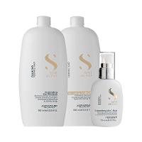 Kit Alfaparf Milano Professional Semi Di Lino Diamond Profissional - Shampoo e Condicionador e Finalizador - 1