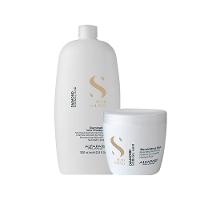 Kit Alfaparf Milano Professional Semi Di Lino Diamond - Shampoo e Máscara 500ml - 1
