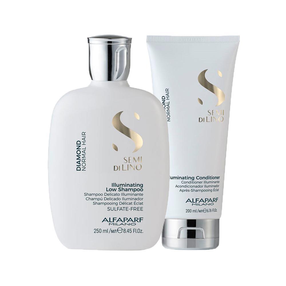 Kit Alfaparf Milano Professional Semi Di Lino Diamond - Shampoo e Condicionador - 1
