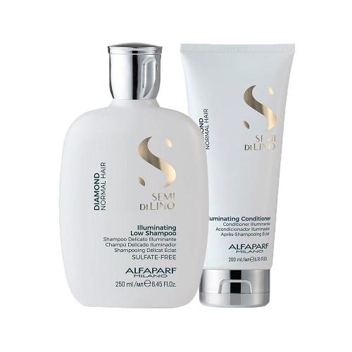 Kit Alfaparf Milano Professional Semi Di Lino Diamond - Shampoo e Condicionador