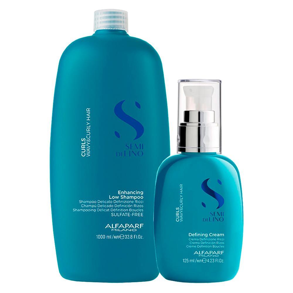 Kit Alfaparf Milano Professional Semi Di Lino Curls Profissional - Shampoo e Creme - 1