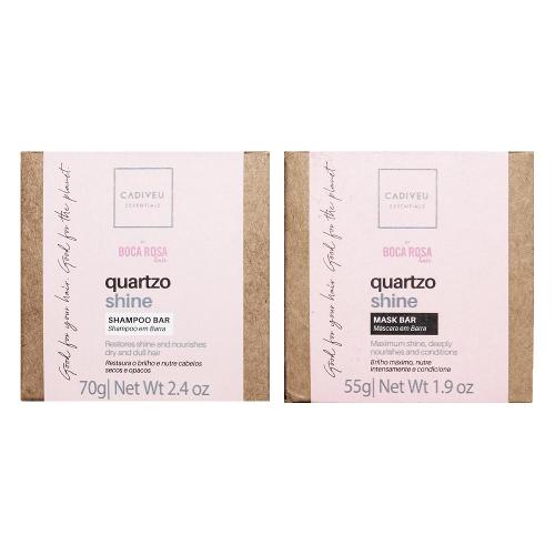 Kit Cadiveu Essentials Quartzo Shine - Shampoo e Máscara em Barra