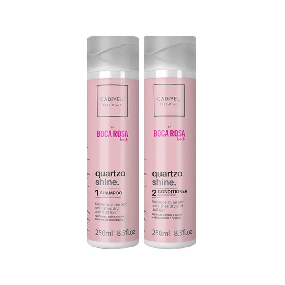Kit Cadiveu Essentials Boca Rosa Quartzo Shine S- Shampoo e Condicionador - 1