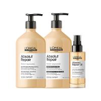 Kit L'Oréal Professionnel Serie Expert Absolut Repair Gold Quinoa - Shampoo e Condicionador e Óleo - 1