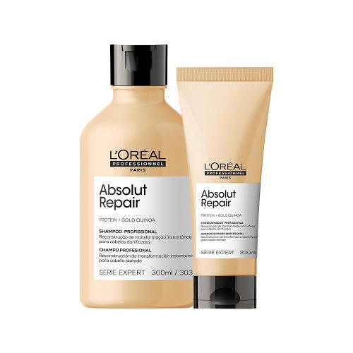 Kit L'Oréal Pro Serie Expert Absolut Repair Gold Quinoa - Shampoo e Condicionador 200ml