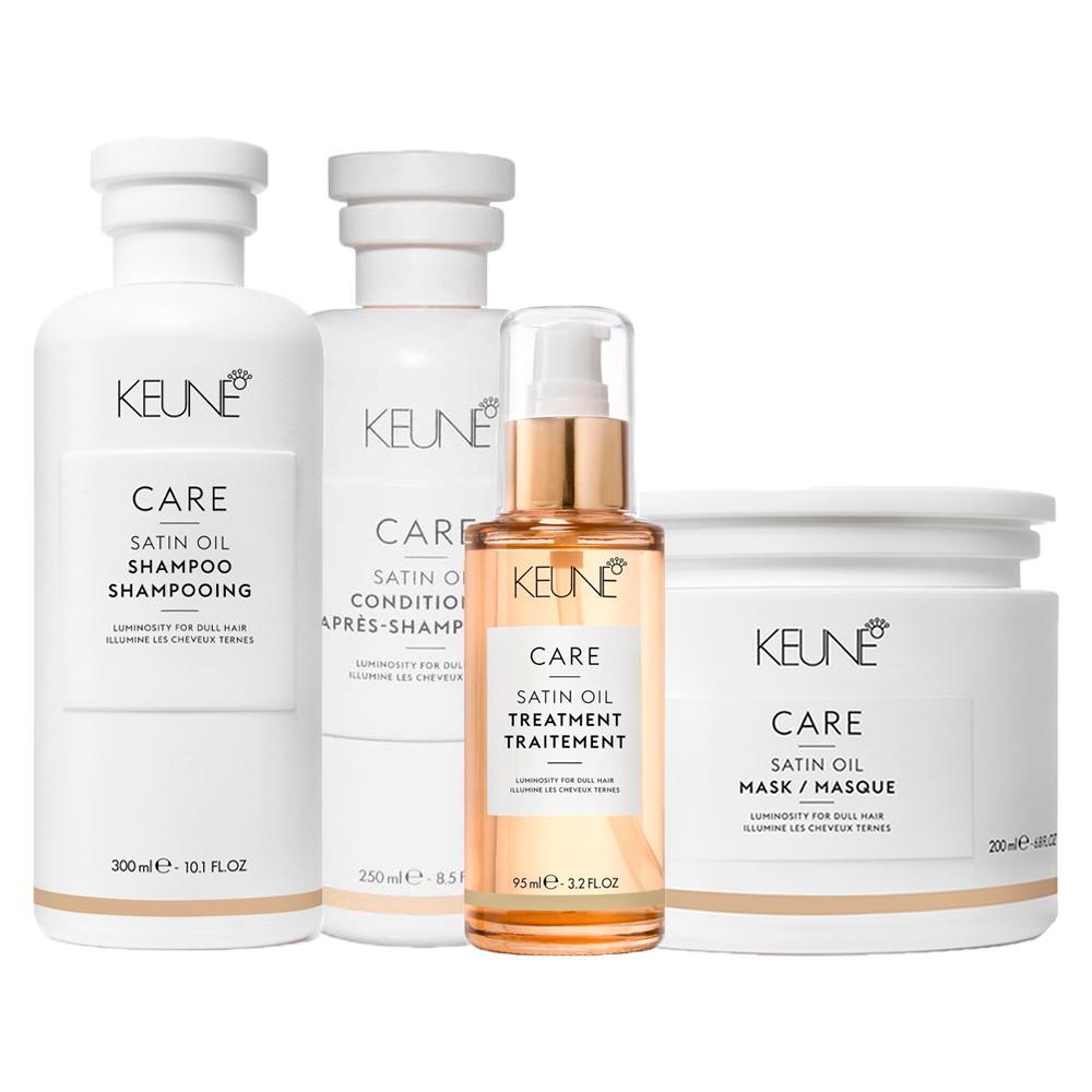 Kit Keune Satin Oil - Shampoo e Máscara e Óleo - 1
