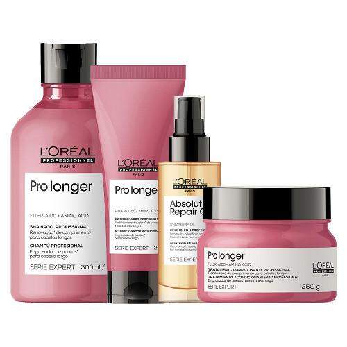 Kit L'Oréal Professionnel Serie Expert Pro Longer - Shampoo e Condicioandor e Máscara e Óleo