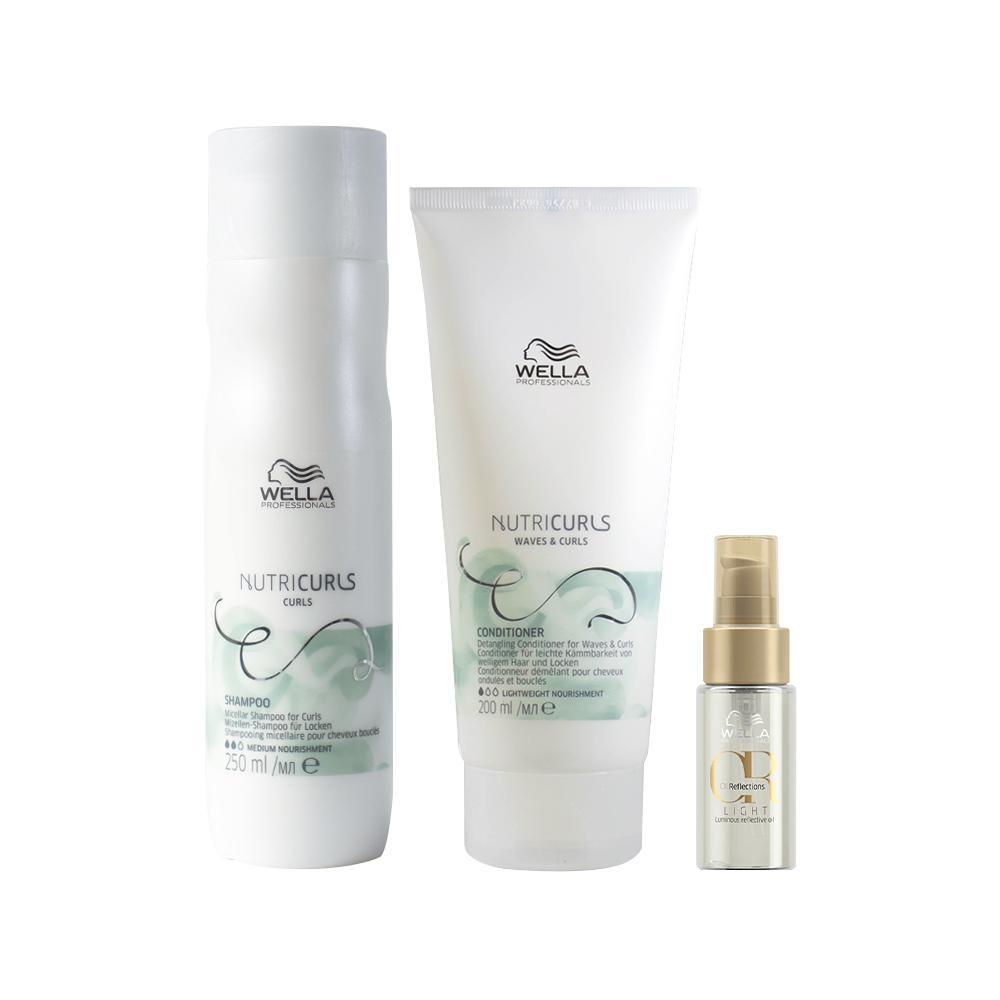 Kit Wella Professionals Nutricurls - Shampoo e Condicionador e Oil Reflections - 1