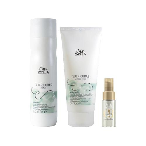 Kit Wella Professionals Nutricurls - Shampoo e Condicionador e Oil Reflections