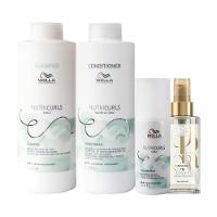 Kit Wella Professionals Nutricurls - Shampoo e Condicionador e Leave in e Óleo Light - 1