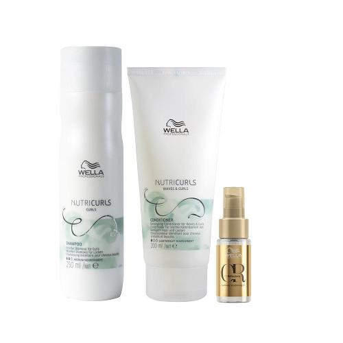 Kit Wella Professionals Nutricurls - Shampoo e Condicionador e Óleo