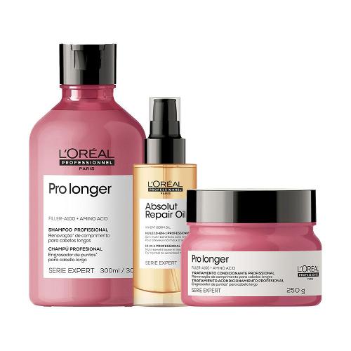 Kit L'Oréal Professionnel Serie Expert Pro Longer - Shampoo e Máscara e Óleo