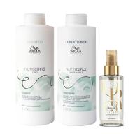 Kit Wella Professionals Nutricurls Profissional - Shampoo e Condicionador e Óleo Light - 1